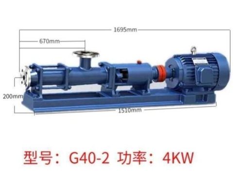 Industria de construcción naval de acero inoxidable 5.5kw de la comida de la bomba de tornillo G40-2 sola